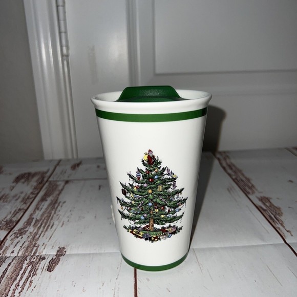 Spode Holiday Spode Christmas Tree Travel Coffee Mug With Lid